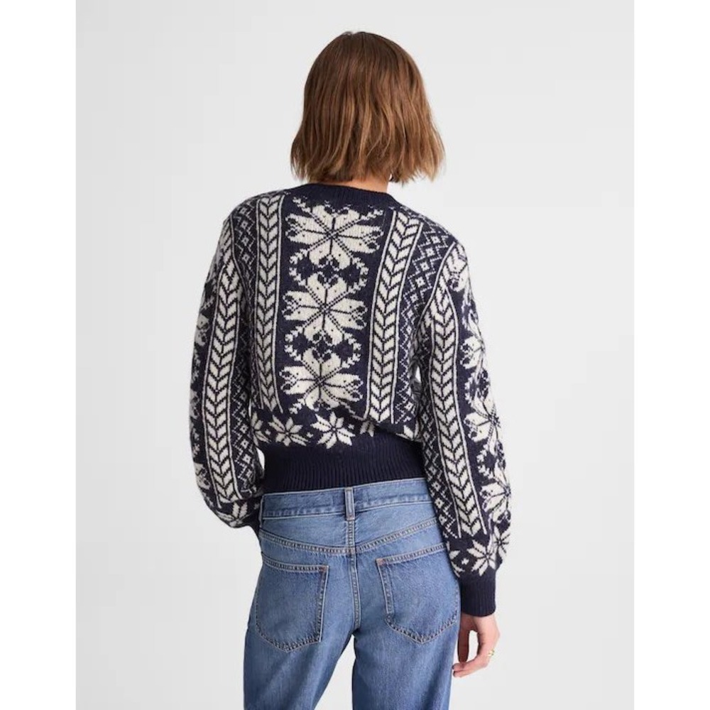 Madewell Fair Isle Cardigan Jacket in Wool NWT XXS